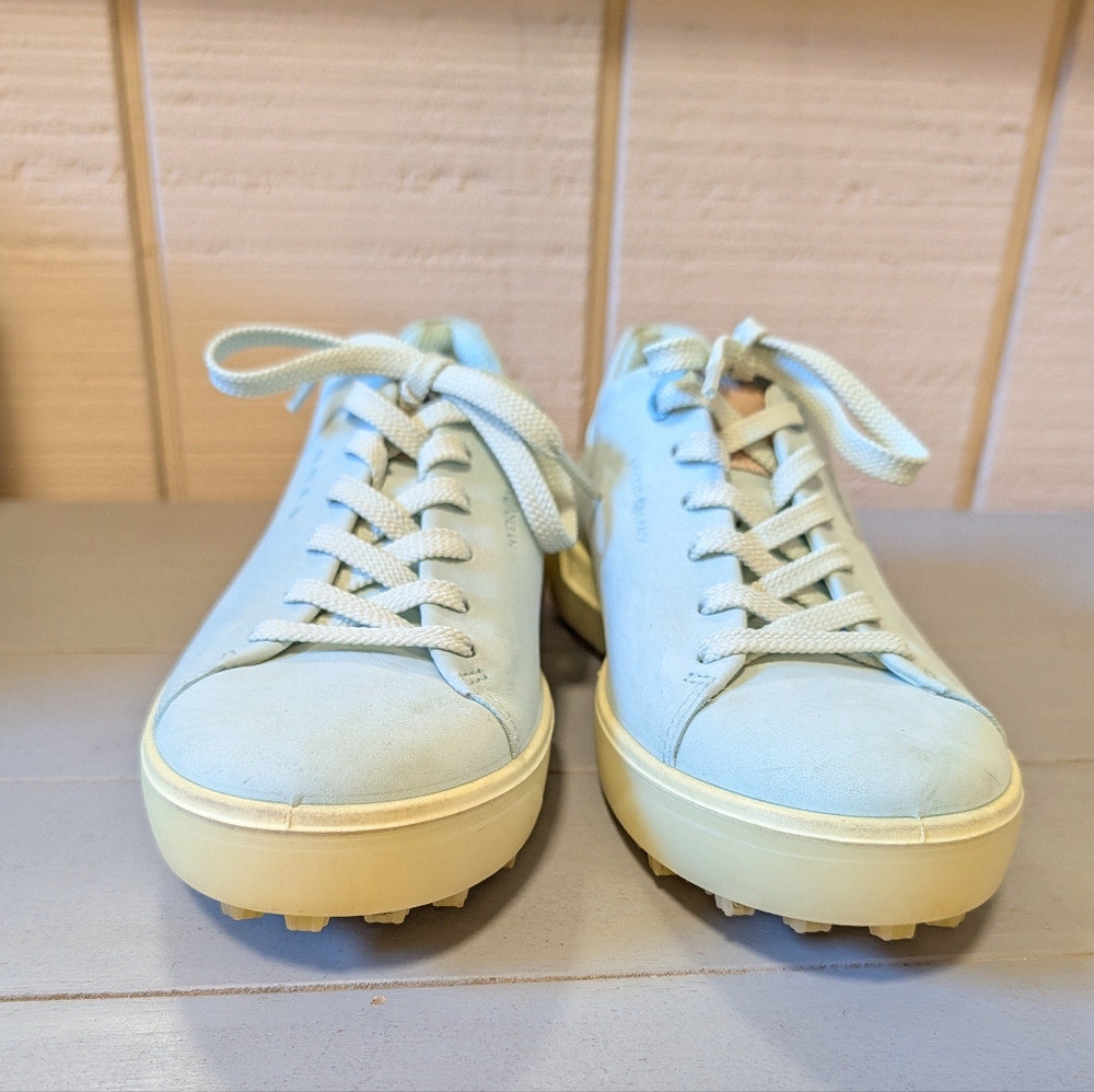 ECCO W GOLF TRAY Laced Shoes Blue Yellow Women's 10 - Picture 6 of 15